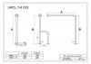 Uchwyt WC dla Niepełnosprawnych mocowany do podłoga - ścianay lewy 70cm biały fi32 + MASKOWNICE